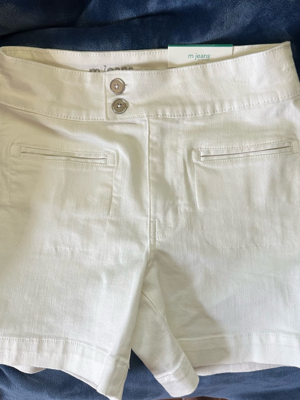 Maurices White High-Rise Jean Shorts